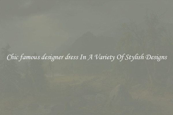 Chic famous designer dress In A Variety Of Stylish Designs