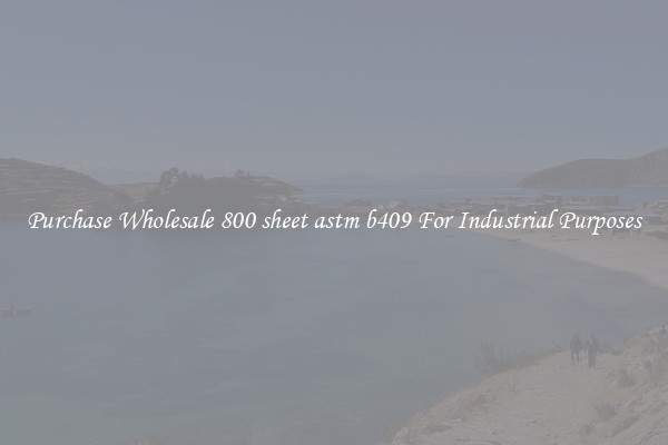 Purchase Wholesale 800 sheet astm b409 For Industrial Purposes
