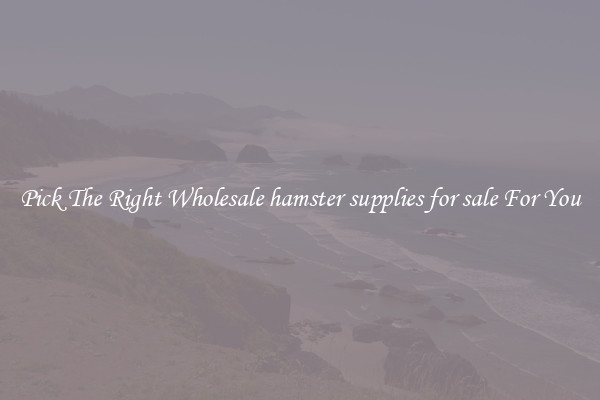 Pick The Right Wholesale hamster supplies for sale For You
