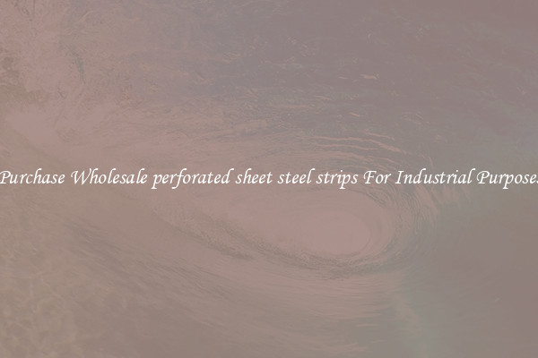 Purchase Wholesale perforated sheet steel strips For Industrial Purposes