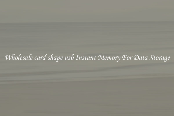 Wholesale card shape usb Instant Memory For Data Storage