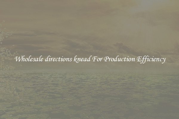 Wholesale directions knead For Production Efficiency