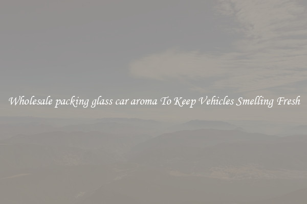 Wholesale packing glass car aroma To Keep Vehicles Smelling Fresh