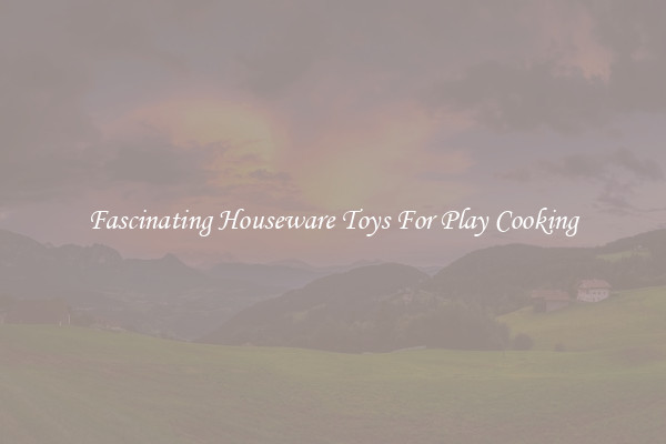 Fascinating Houseware Toys For Play Cooking