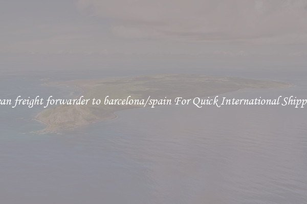 ocean freight forwarder to barcelona/spain For Quick International Shipping