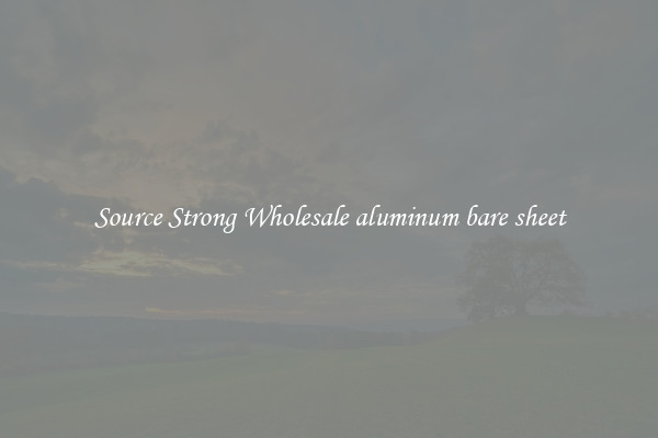 Source Strong Wholesale aluminum bare sheet