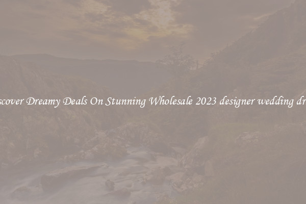 Discover Dreamy Deals On Stunning Wholesale 2023 designer wedding dresse